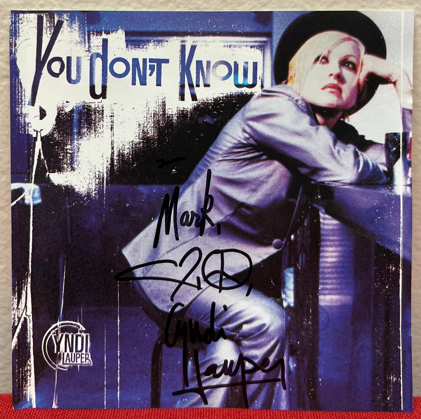 Cyndi Lauper - Hand Signed CD Booklet You Don't Know 1997