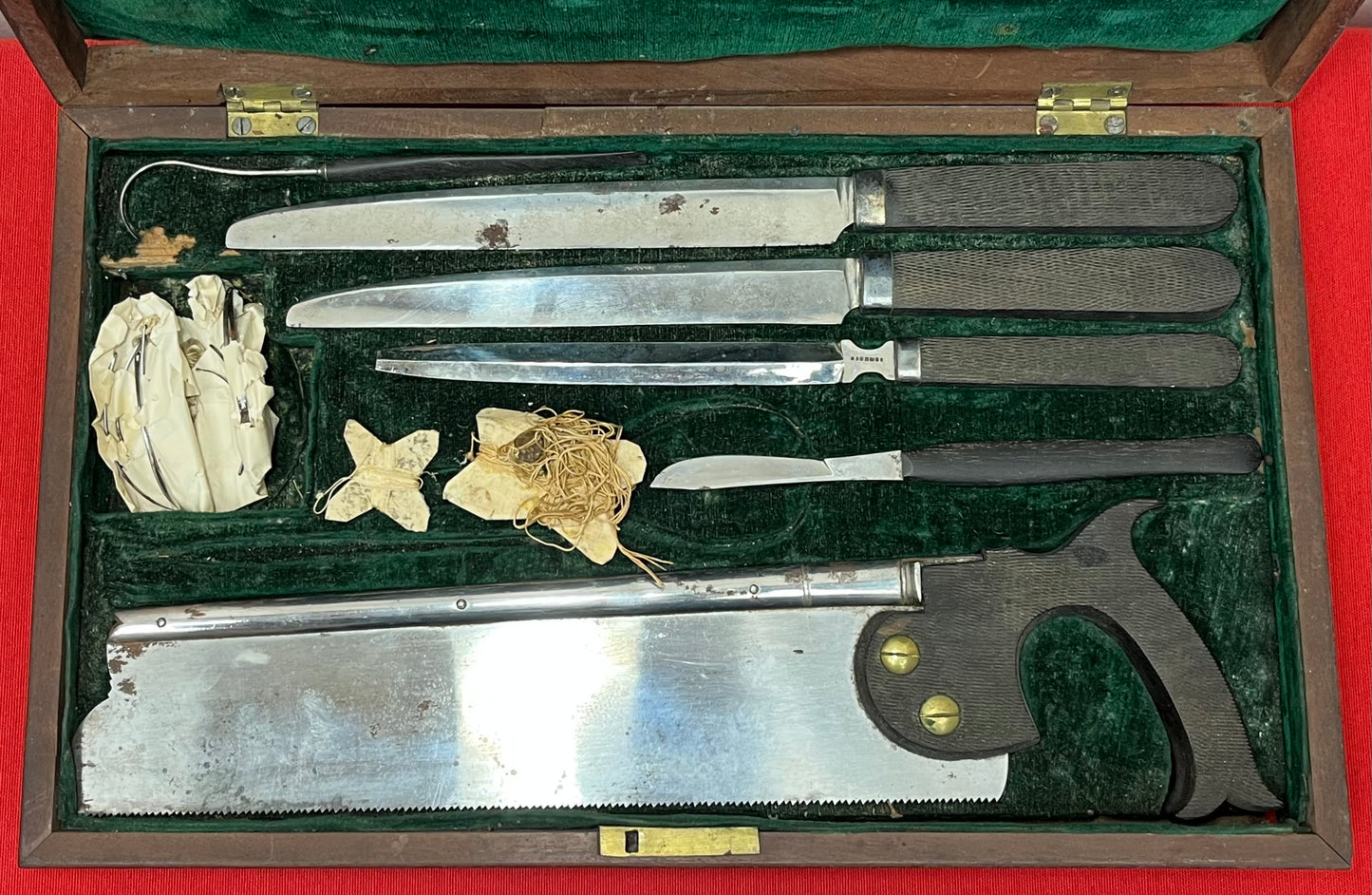 Pre-Civil War Era Surgical Amputation Kit by Rose & Co. N.Y. Circa 1845