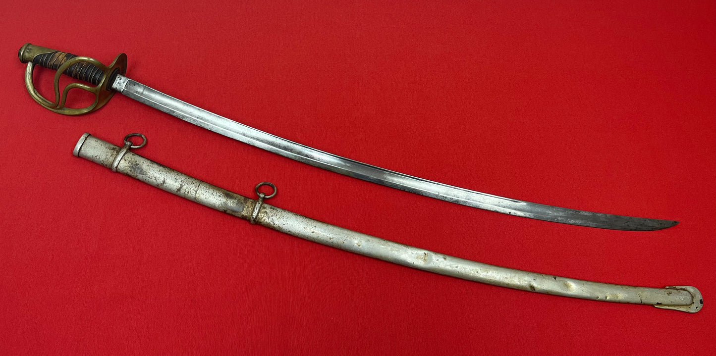 SCARCE - U.S. MODEL 1860 LIGHT CAVALRY SABER & SCABBARD BY - C. ROBY