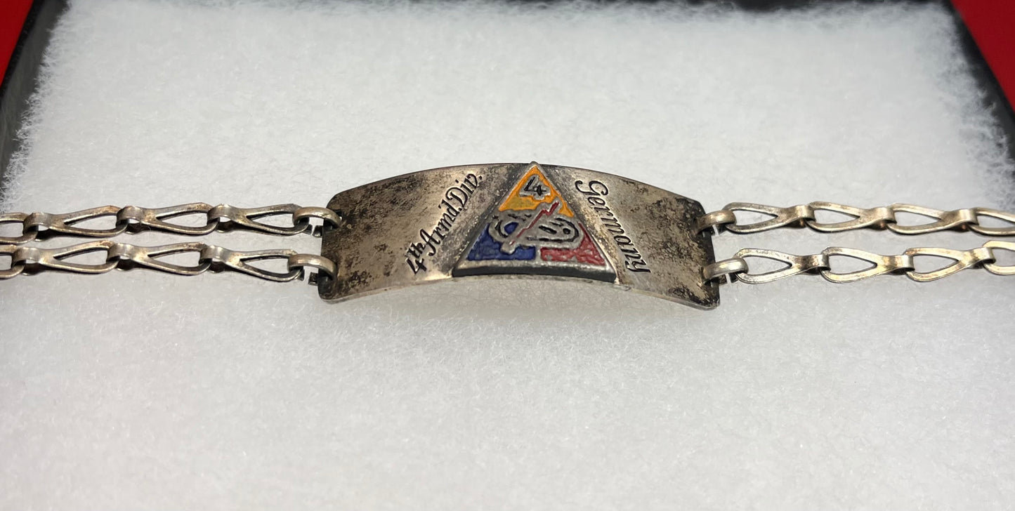 WW2 WWll 4th Armored Division ￼Bracelet Theater Made - Normandy & Bastogne