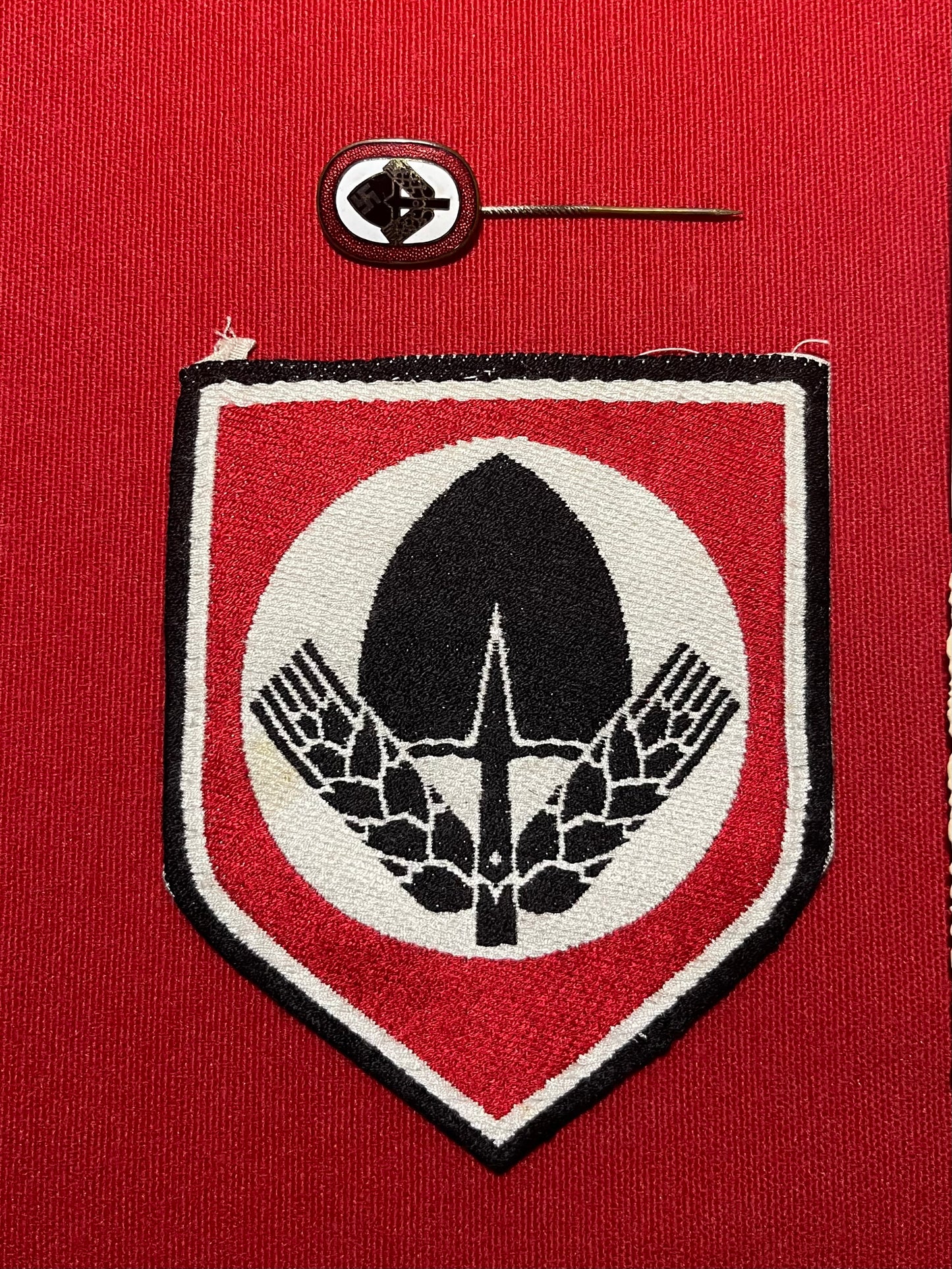 Authentic WW2 German RAD Membership Stick Pin / Photos & Patch Grouping