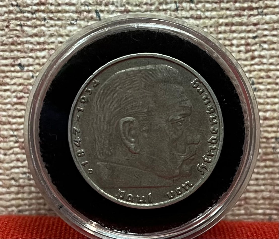 WW2 GERMAN SILVER COIN “2 REICHSMARK” 1939 / PAUL VON HINDENBURG .900 %