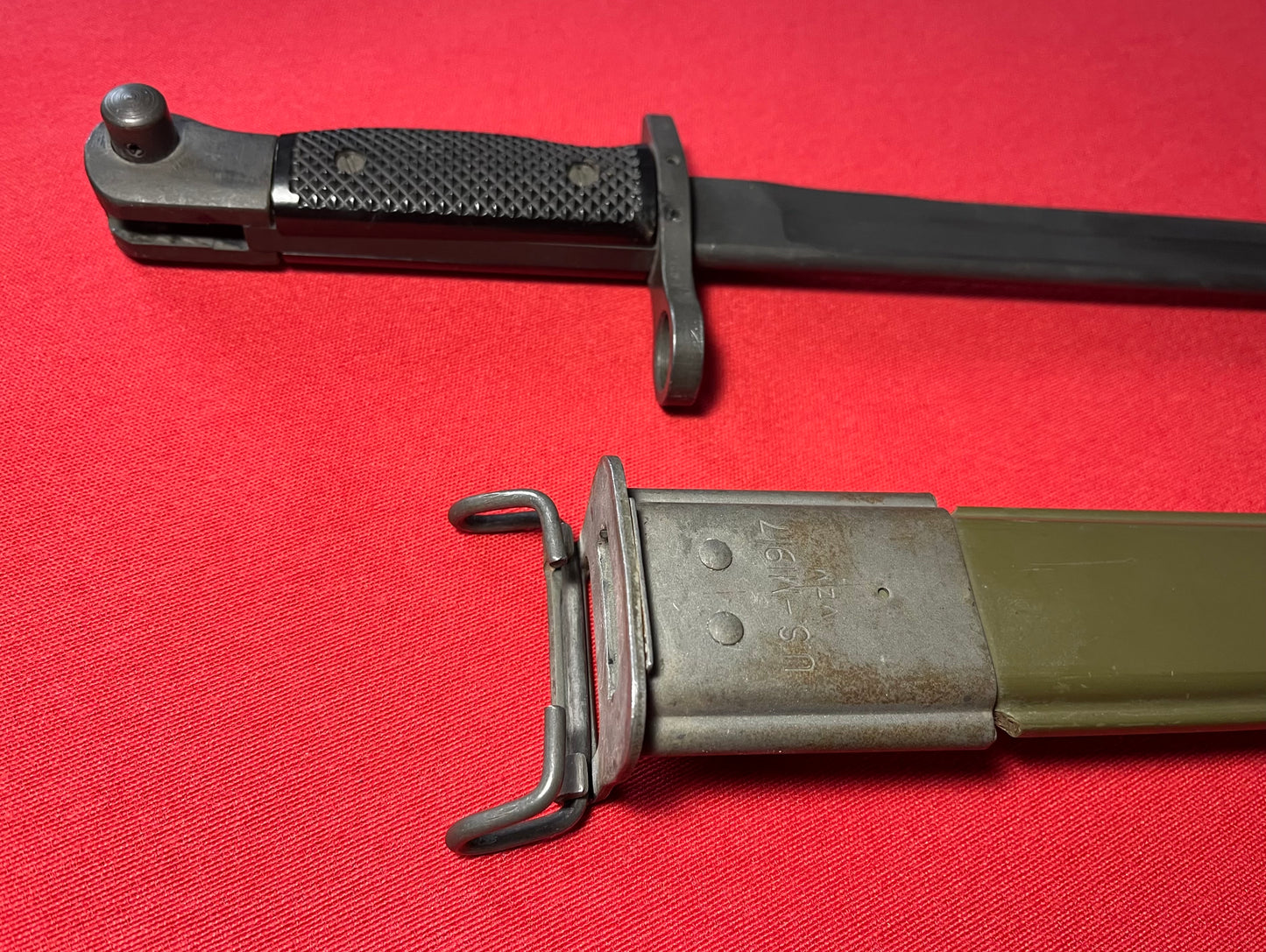 Vietnam Era US M1917 Bayonet by Canadian Arsenals W/ VZM Scabbard Trench Shotgun