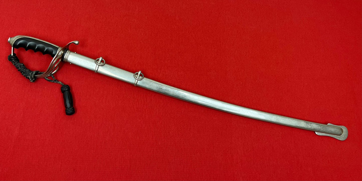 WW2 Era U.S. M1902 Officer’s Sword & Scabbard W/ Knot ENGRAVED