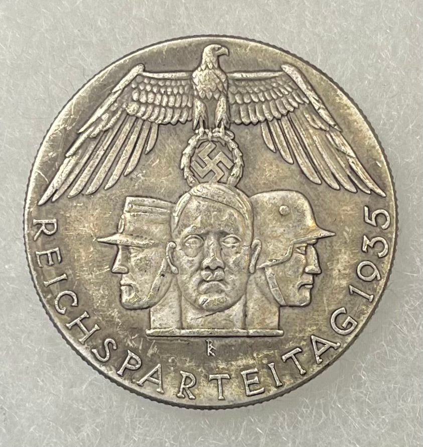 WWll Era 1935 German Nuremberg Rally Medal by R. Klein