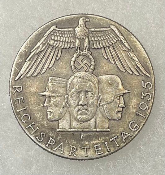 WWll Era 1935 German Nuremberg Rally Medal by R. Klein