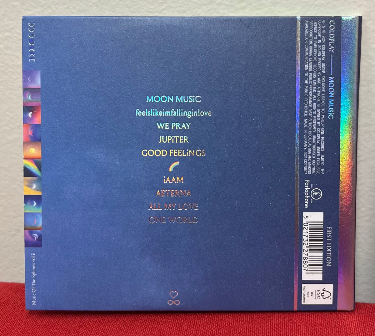 COLDPLAY- Band (Signed) Moon Music CD Booklet Framed JSA COA - 4 Autographs