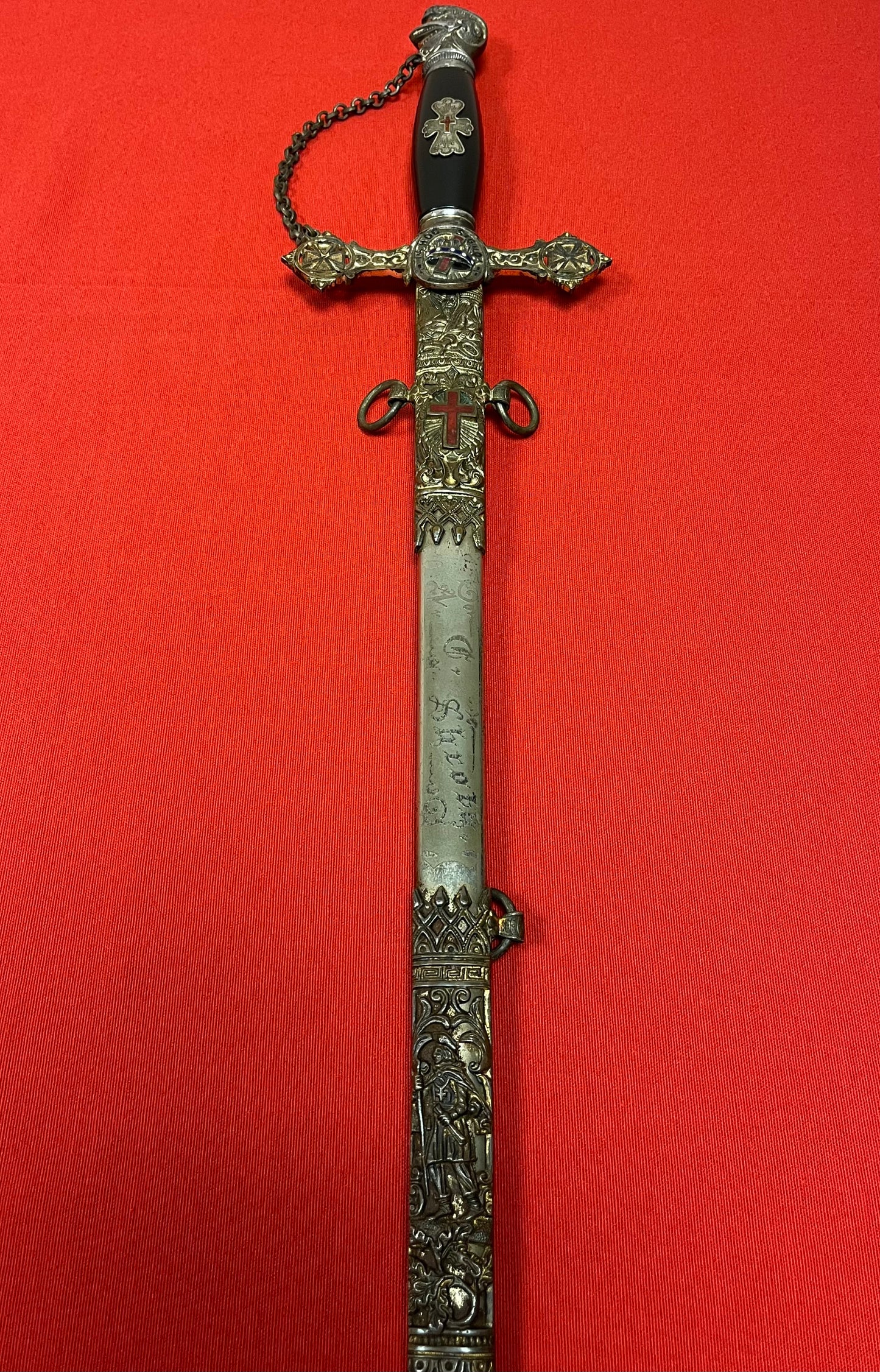 1890’s Knights Templar Fraternal Order Sword (Named & engraved) by Henderson-Ames Co.