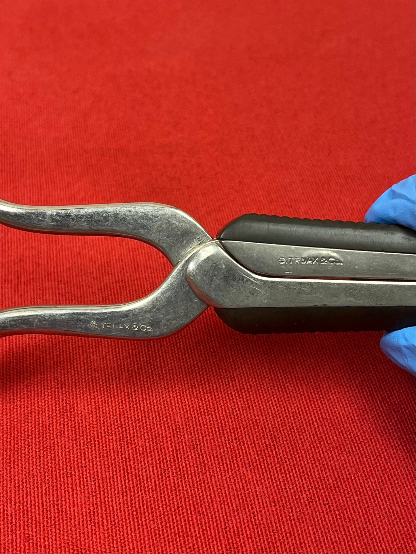 1800'S OBSTETRICAL BIRTHING FORCEPS MAKER MARKED - ANTIQUE MEDICAL EQUIPMENT #1