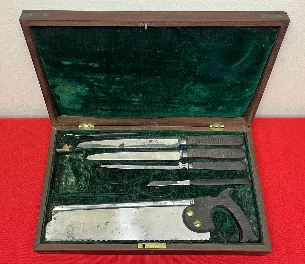 Pre-Civil War Era Surgical Amputation Kit by Rose & Co. N.Y. Circa 1845