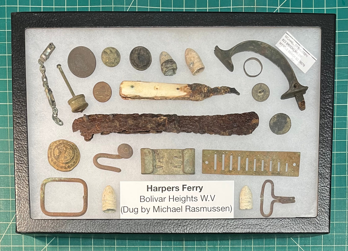Civil War Harpers Ferry Relics (Bolivar Heights W.V) Dug by Michael Rasmussen