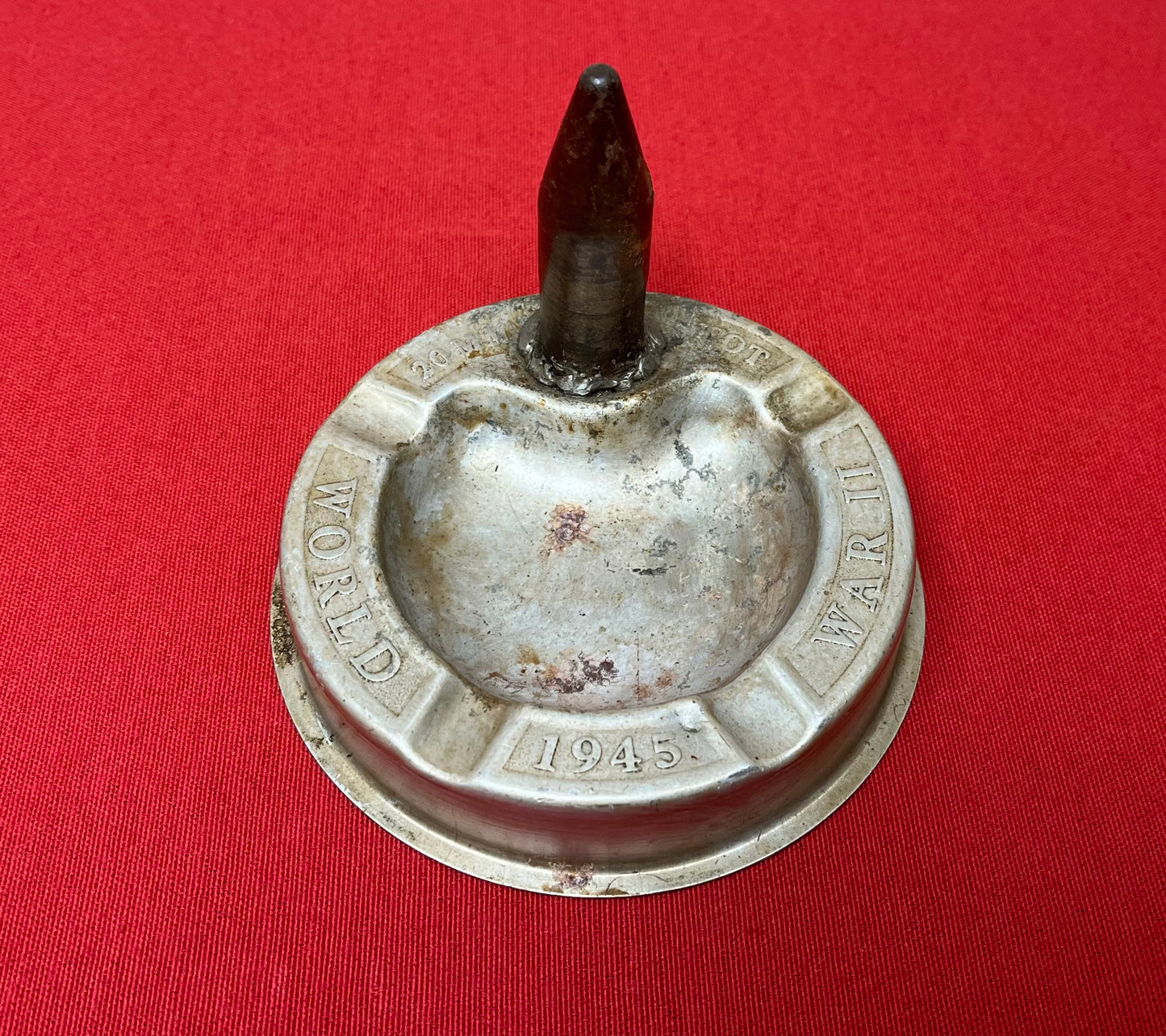 WW2 U.S. 20MM ROUND PROJECTILE (TRENCH ART) ASHTRAY