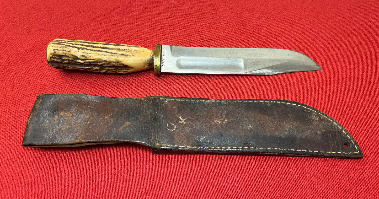 WW2 U.S.N MK2 KA-BAR Fighting Knife "Trench-Art" Theater Made #3