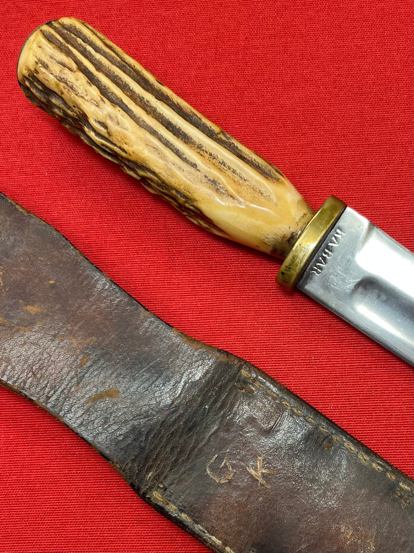 WW2 U.S.N MK2 KA-BAR Fighting Knife "Trench-Art" Theater Made #3