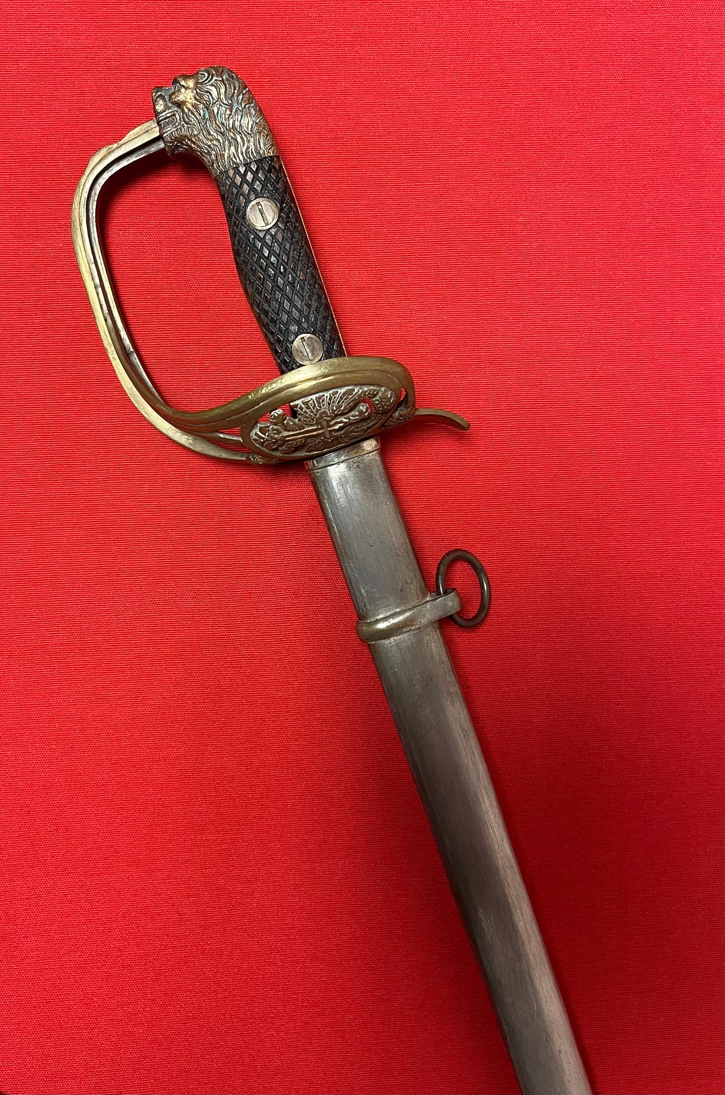Spanish Army Officer’s “Lionhead” Sword & Scabbard - Authentic