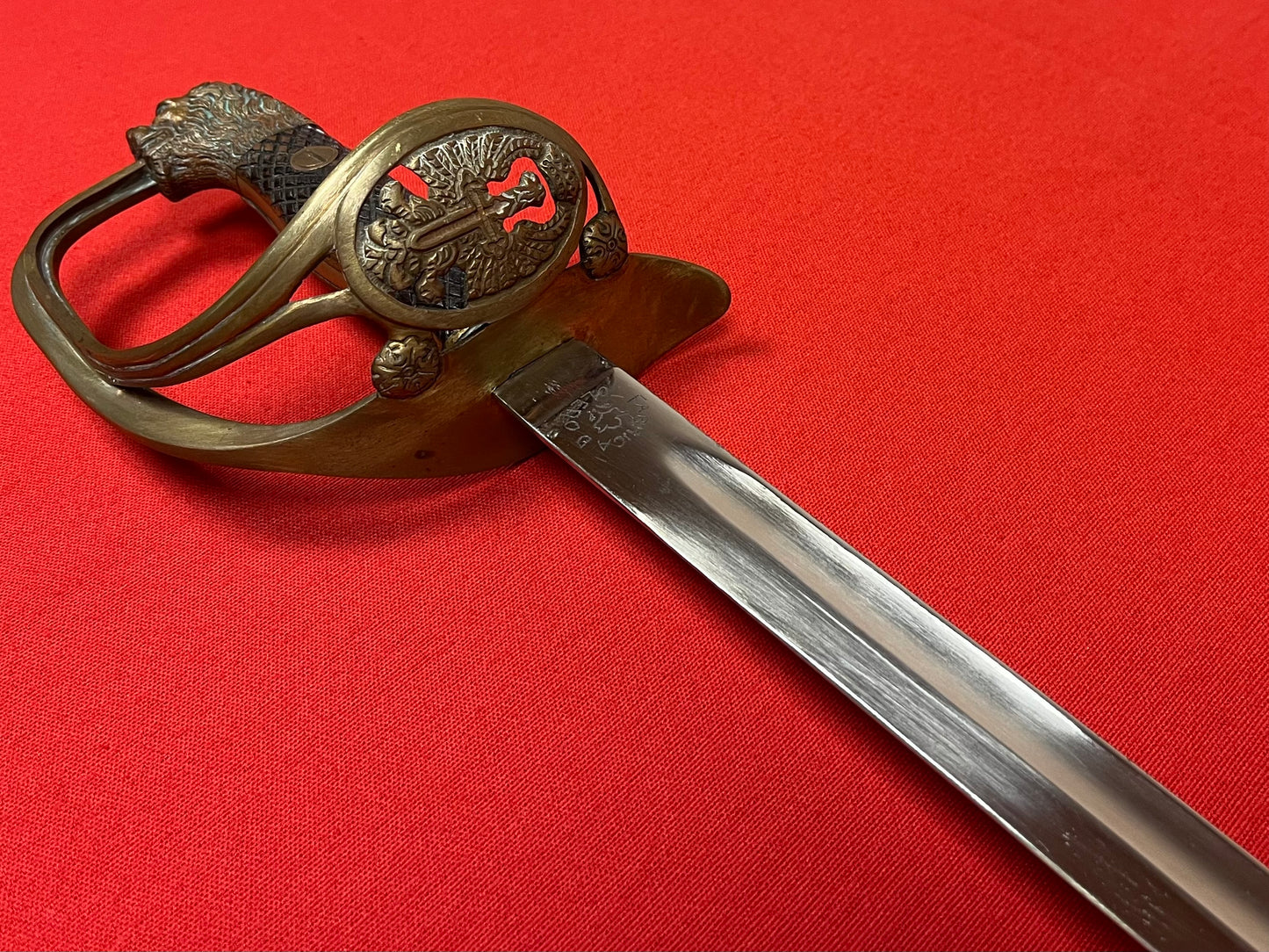 Spanish Army Officer’s “Lionhead” Sword & Scabbard - Authentic