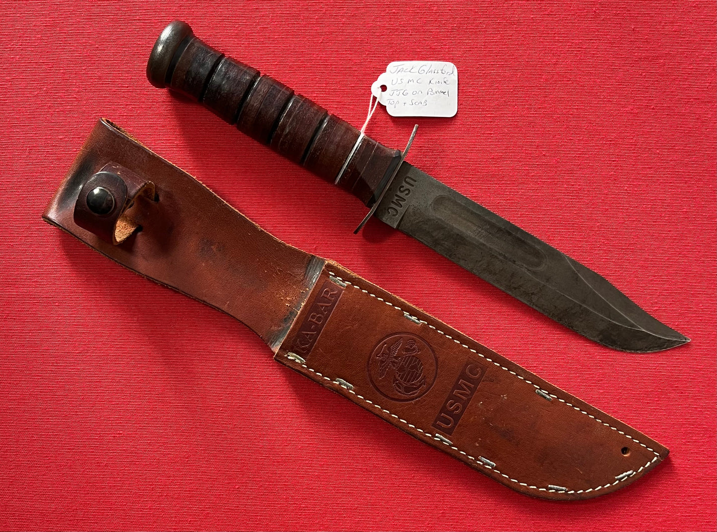 KA-BAR USMC MK2 Fighting / Survival Knife (Veteran Owned) Named- Post War Piece