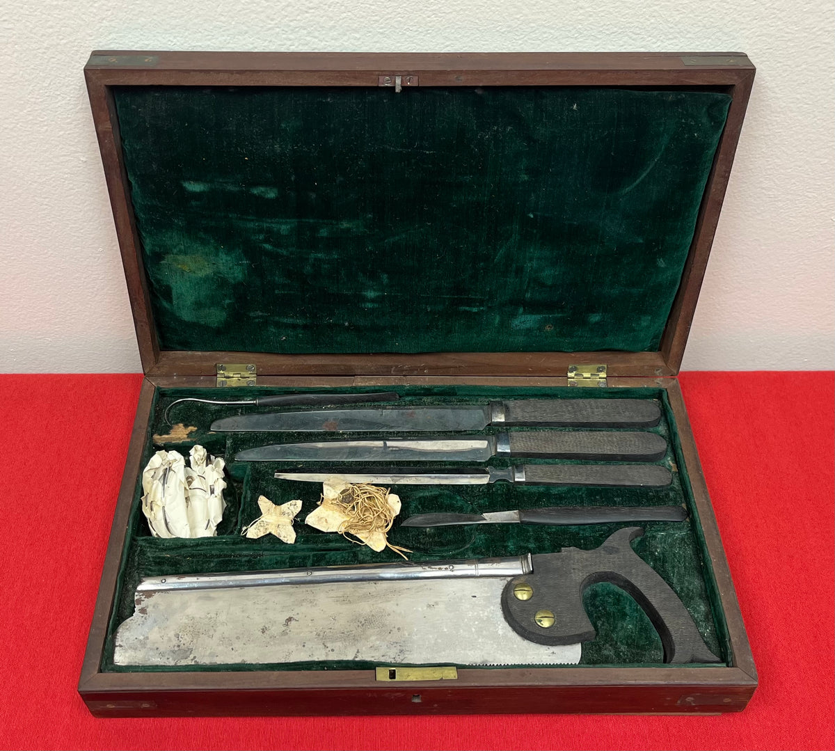 Pre-Civil War Era Surgical Amputation Kit by Rose & Co. N.Y. Circa 1845