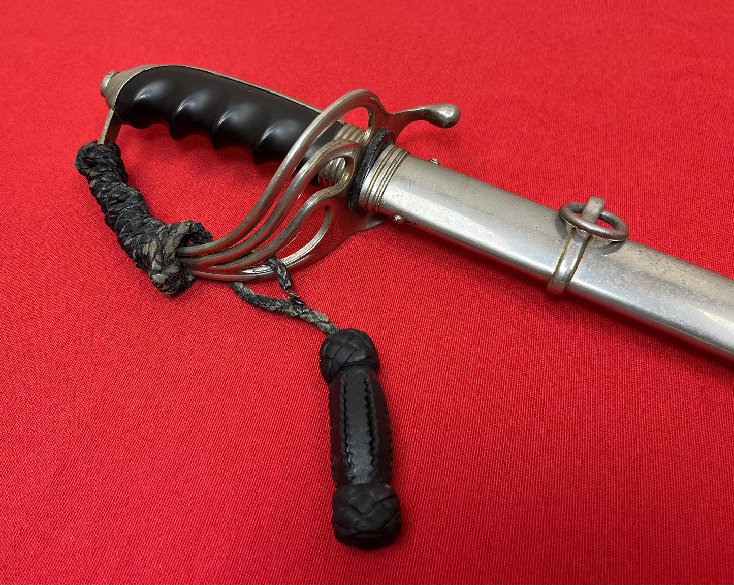 WW2 Era U.S. M1902 Officer’s Sword & Scabbard W/ Knot ENGRAVED