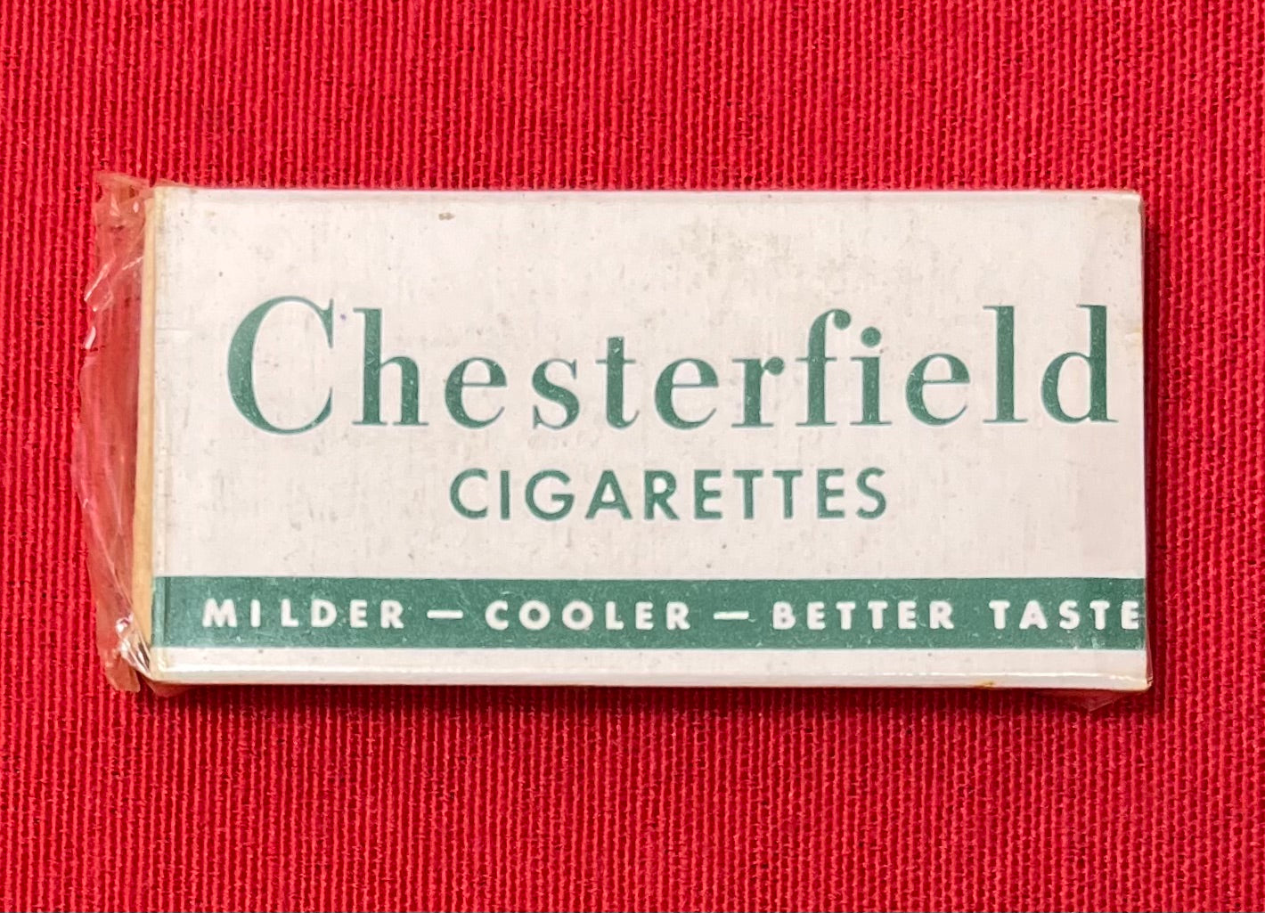 ORIGINAL WWll U.S. ISSUED CHESTERFIELD CIGARETTES K-RATION PACK