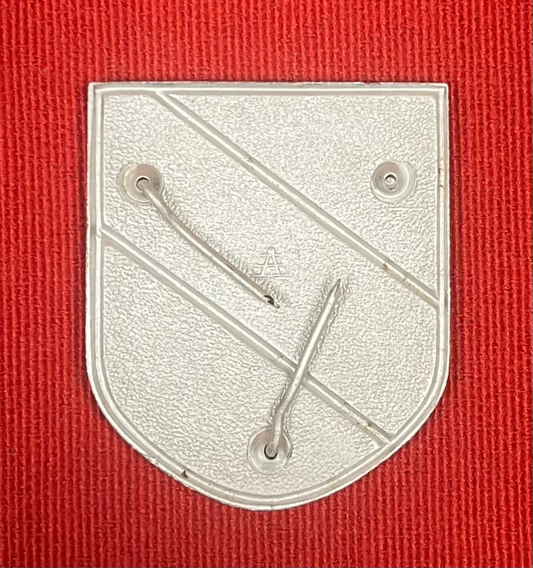 Original WWIl German DAK Sun/Pith Helmet Tri-Color Badge