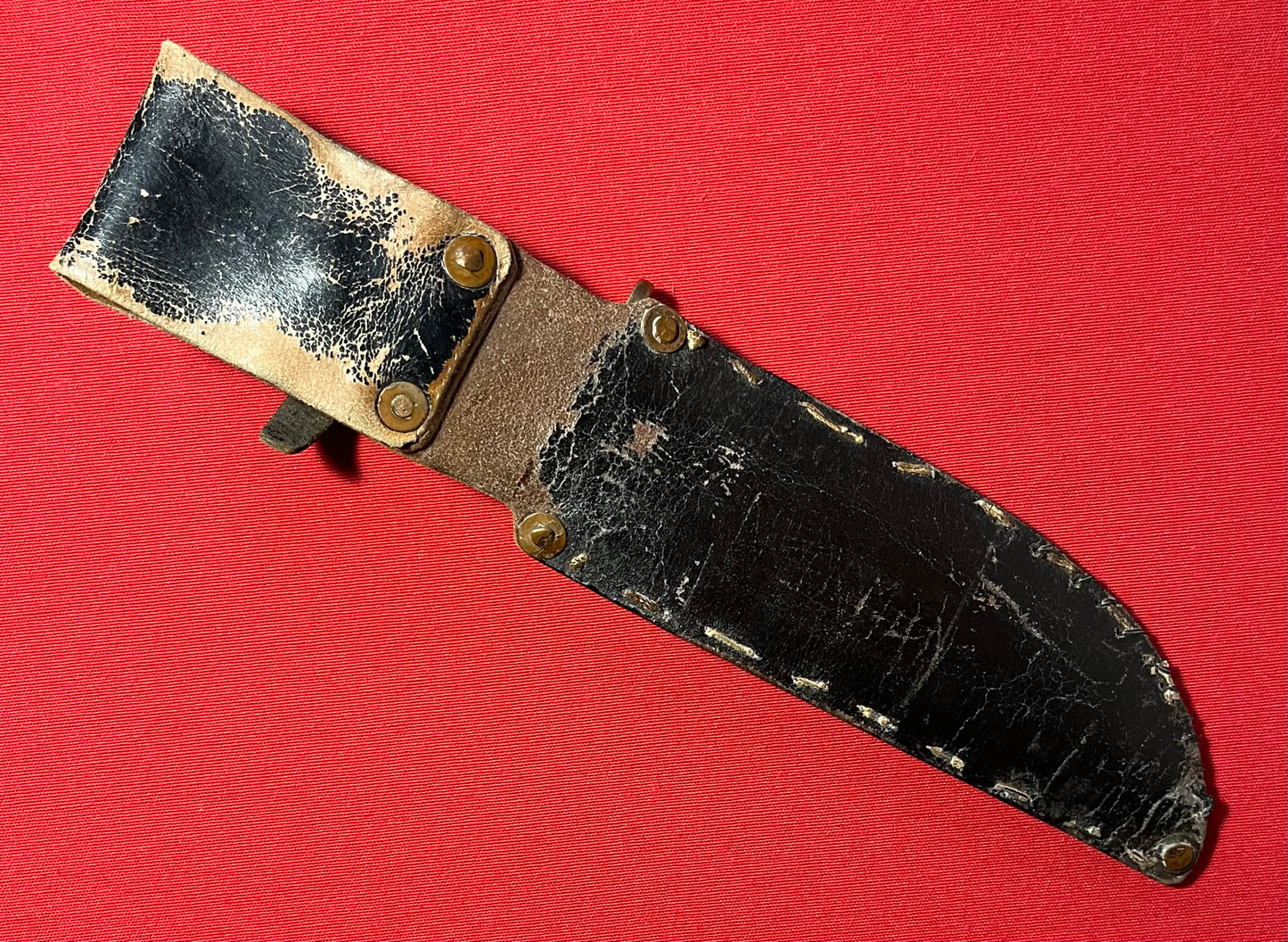 WW2 U.S Fighting Knife "Bowie Style" Theater Made with Named Scabbard
