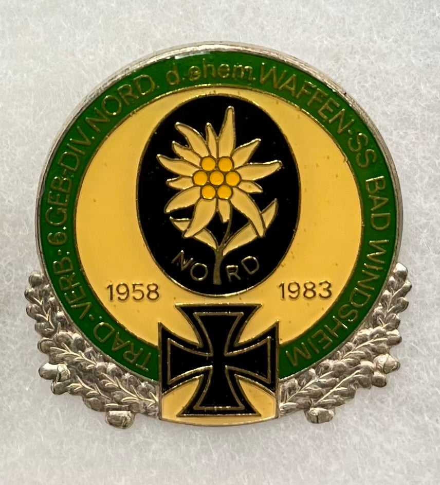 WW2 German SS 6th Mountain Div. Veteran’s Reunion Pin Collection - Bad Windsheim