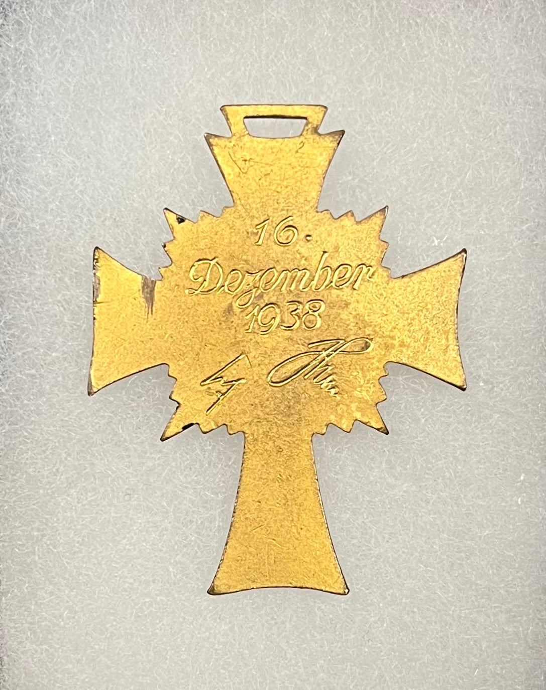 WWII Era German Mother’s Cross (Ehrenkreuz der Deutschen Mutter) In Gold