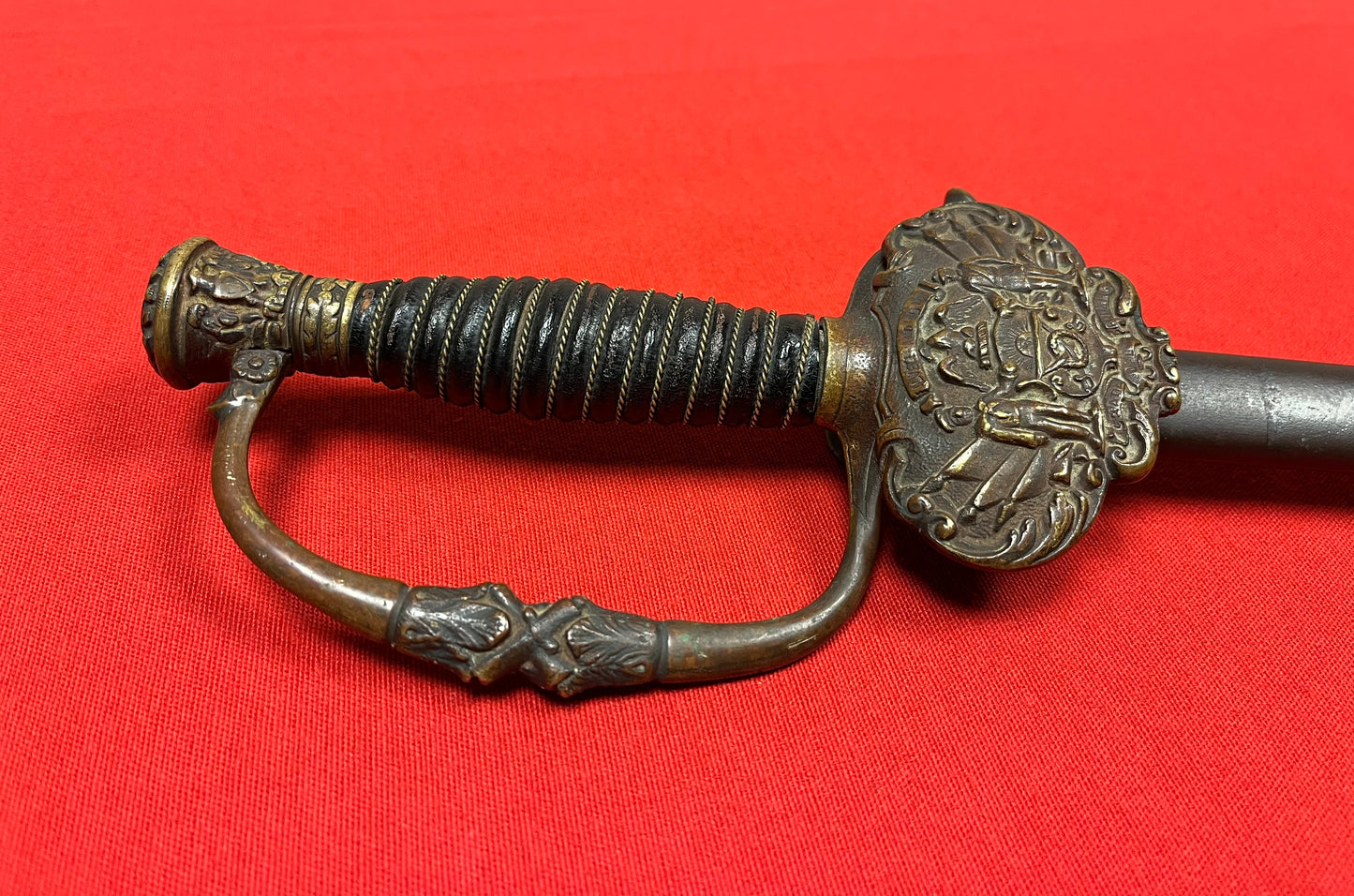 1800’s Sons of Veterans GAR Sword & Scabbard Etched Blade General Grant 1861-65