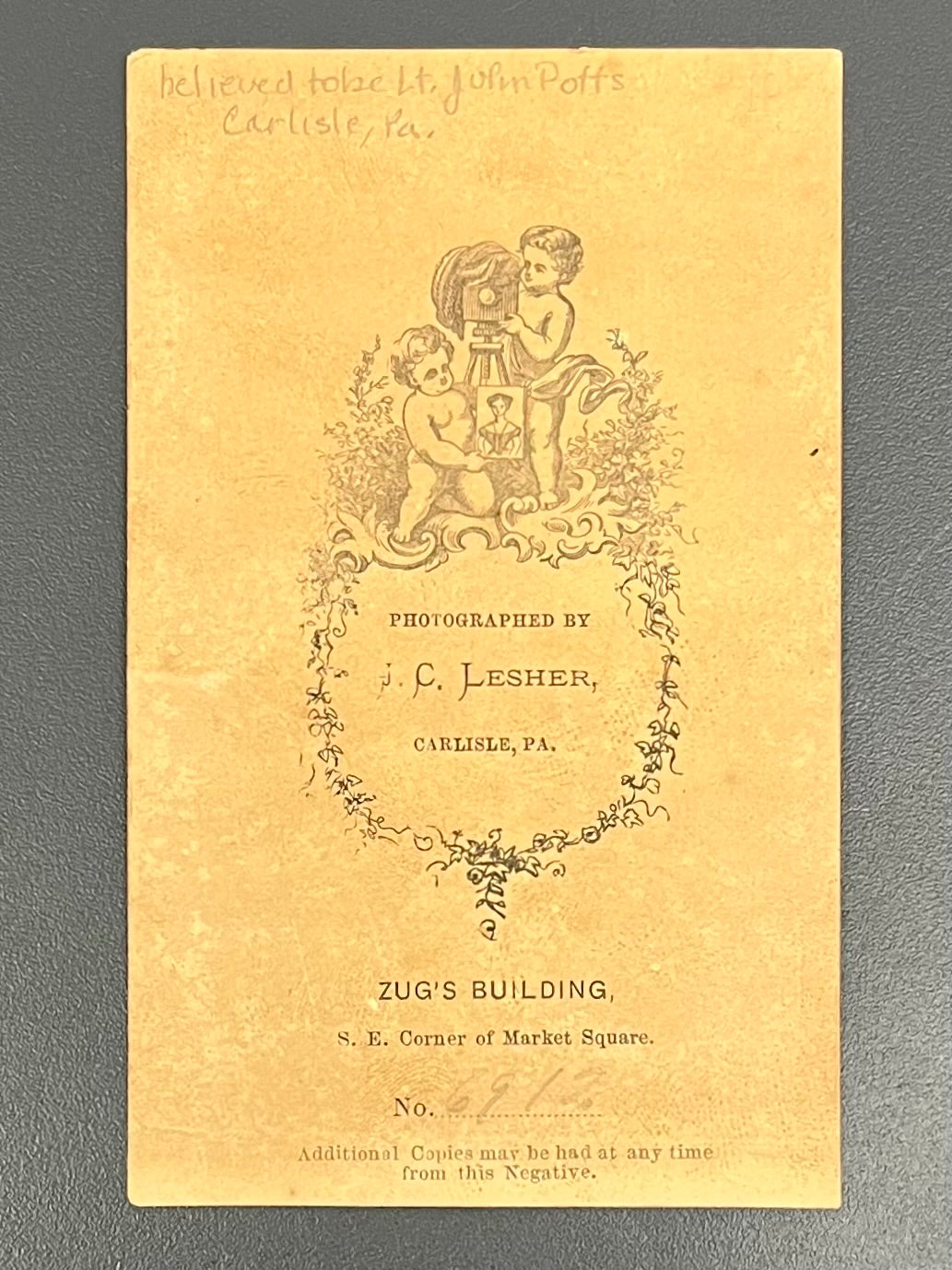 Civil War Soldier’s CVD Image - Lt. John Potts Wounded Antietam & Fredericksburg