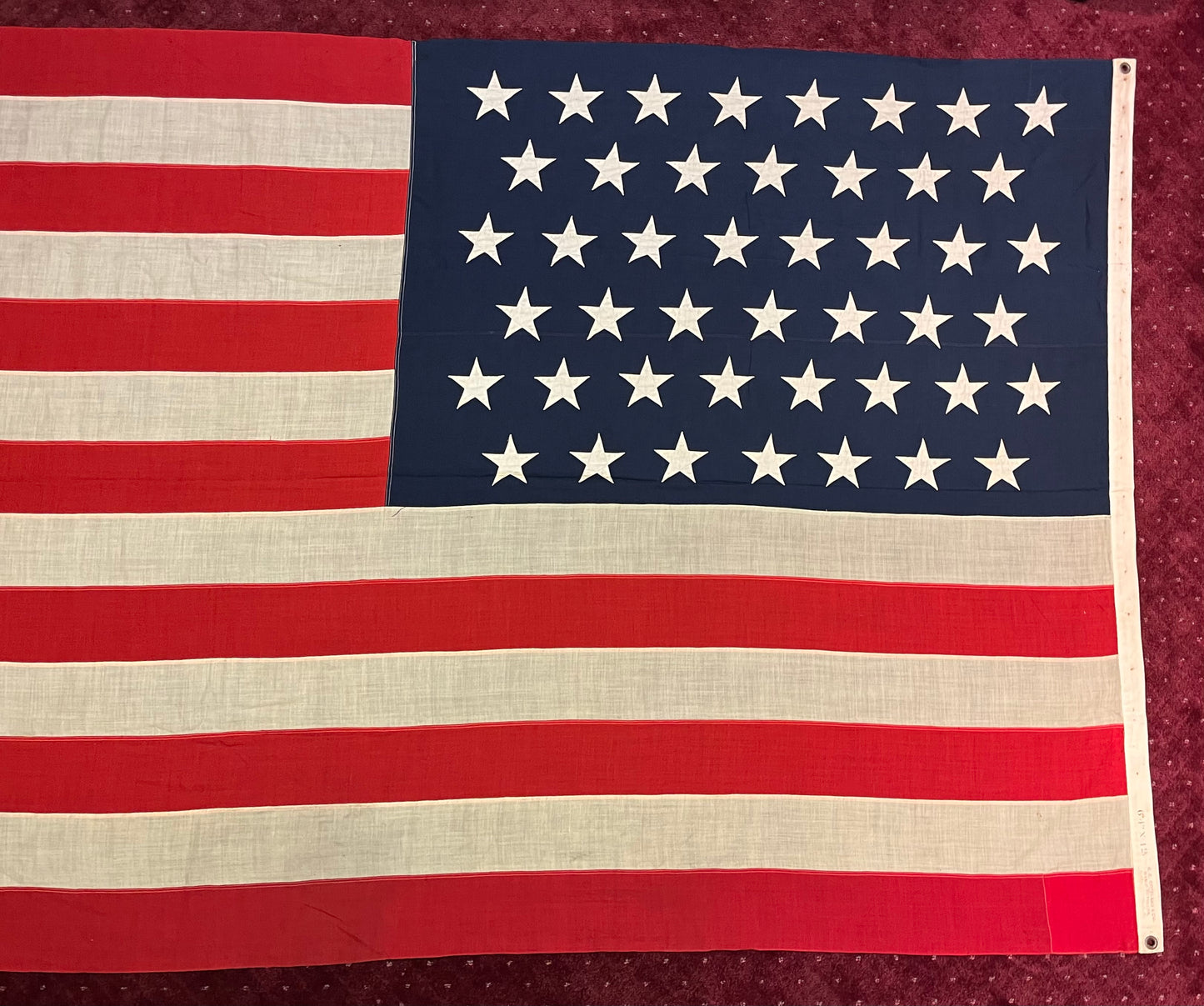 U.S. 45 Star Flag 12’ Spanish-American War Era (1896-1908) Owned by Samuel Rene Gummeré Ambassador of Morocco 1905-09