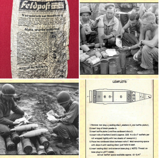 WW2 Propaganda Leaflet (Fired From Artillery Shells) U.S to German Frontlines - Feldpost