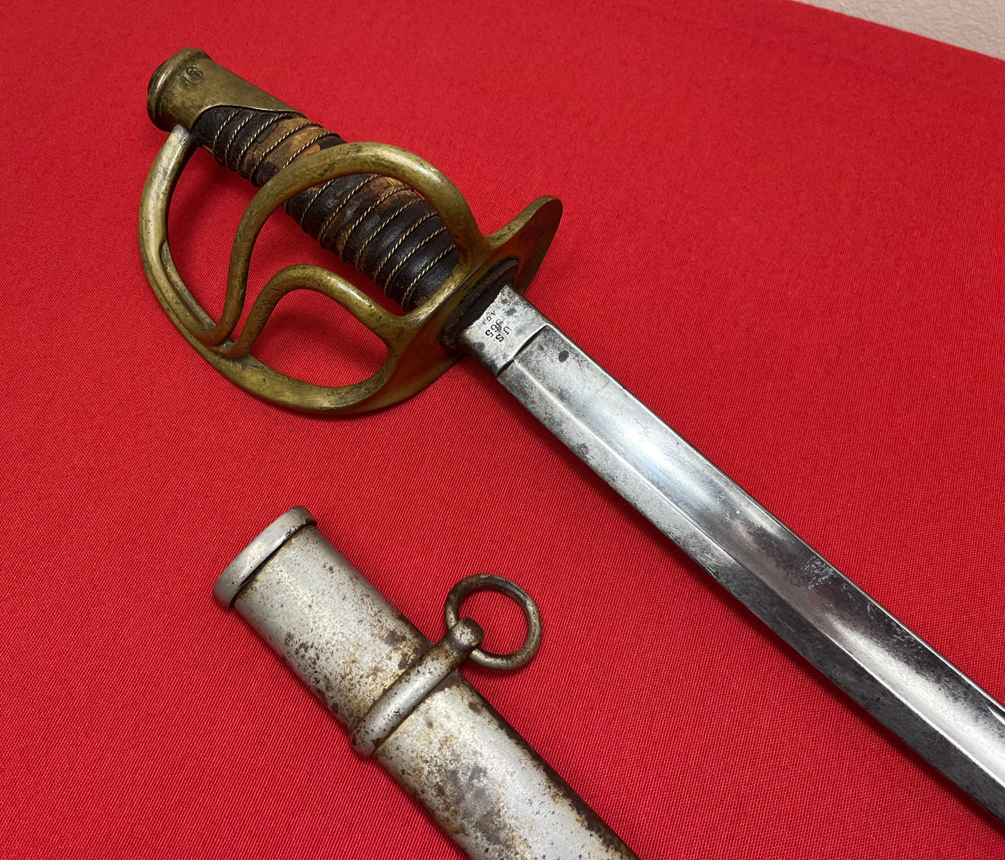 SCARCE - U.S. MODEL 1860 LIGHT CAVALRY SABER & SCABBARD BY - C. ROBY