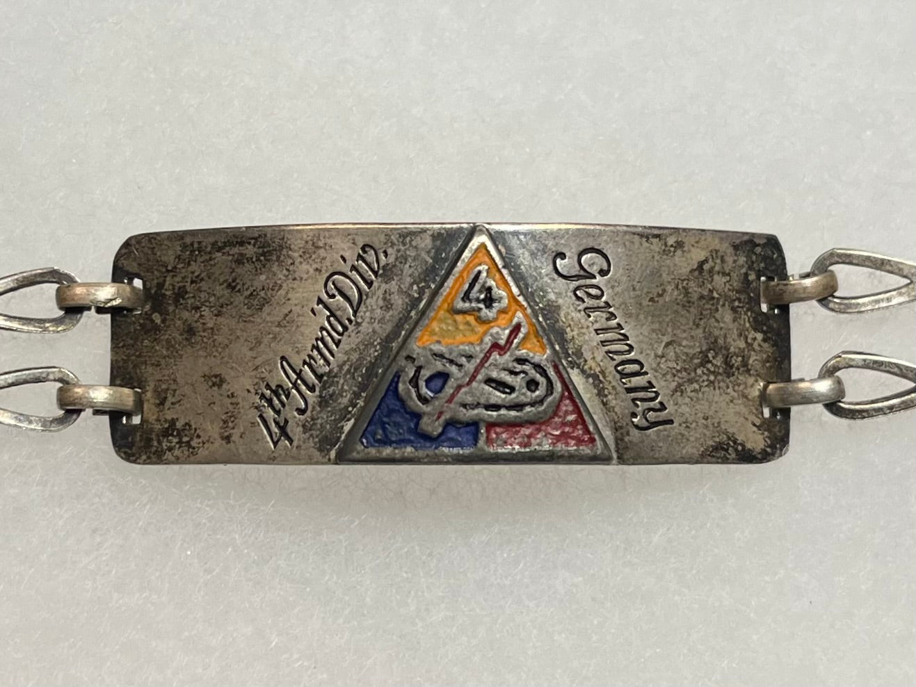 WW2 WWll 4th Armored Division ￼Bracelet Theater Made - Normandy & Bastogne