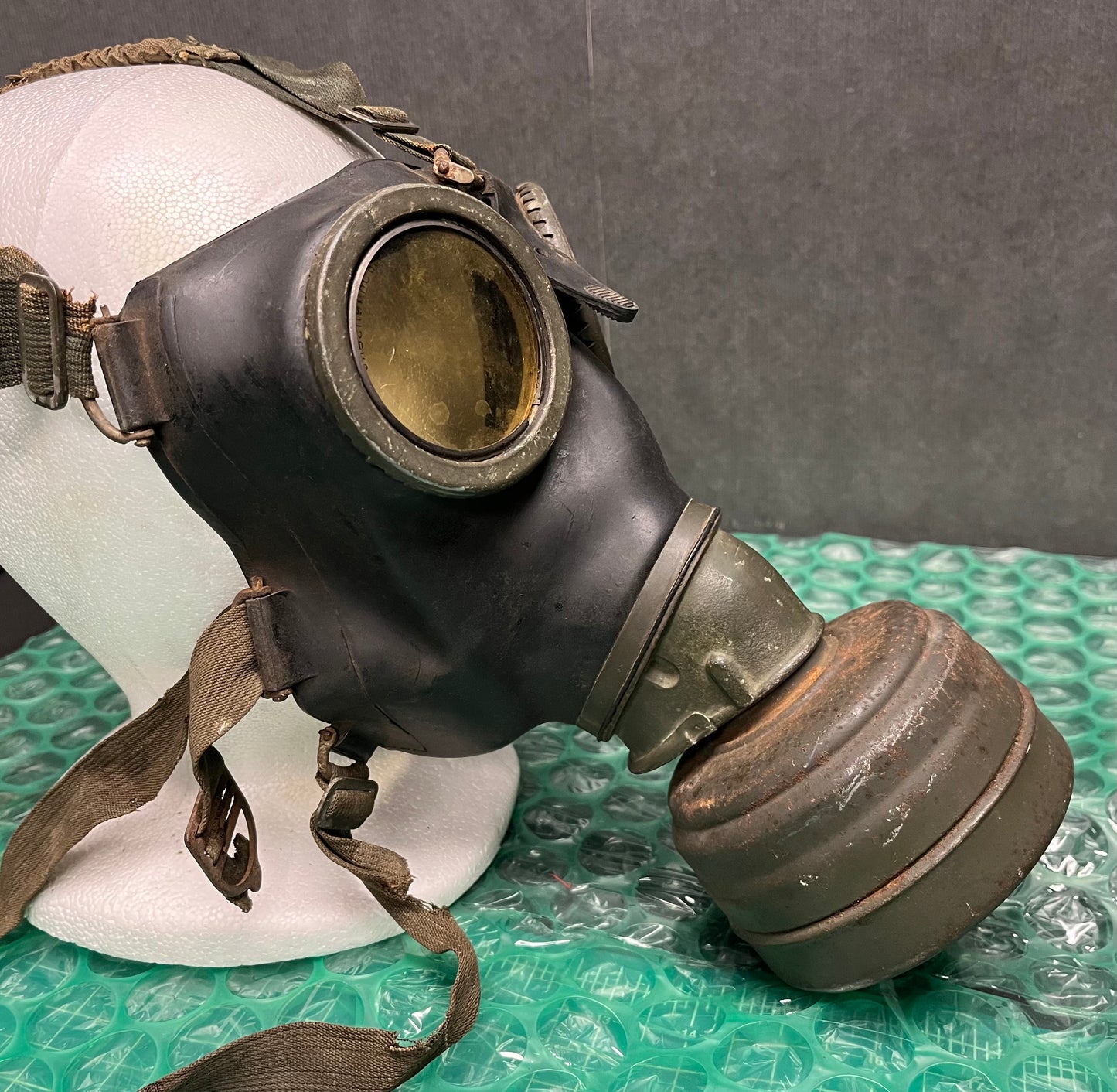 Original WWII German M38 Gas Mask w/ Filter & Canister