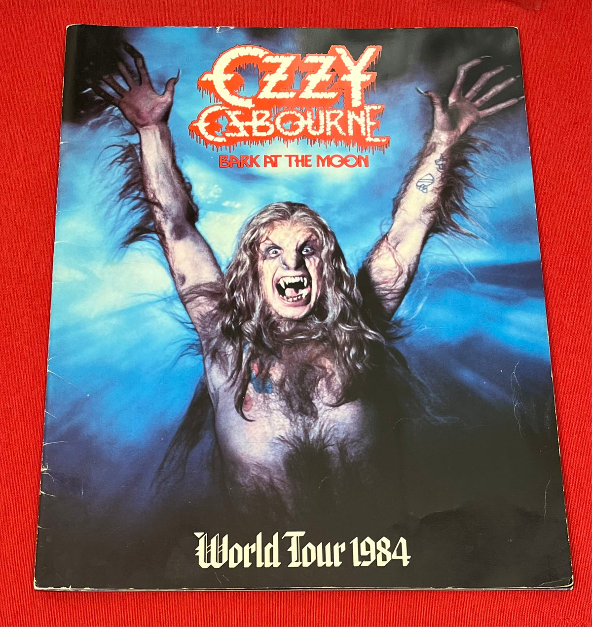 Ozzy Ozboure "Bark at the Moon" Grouping - LP Record,Tour Booklet & Postcard VTG 1980’s
