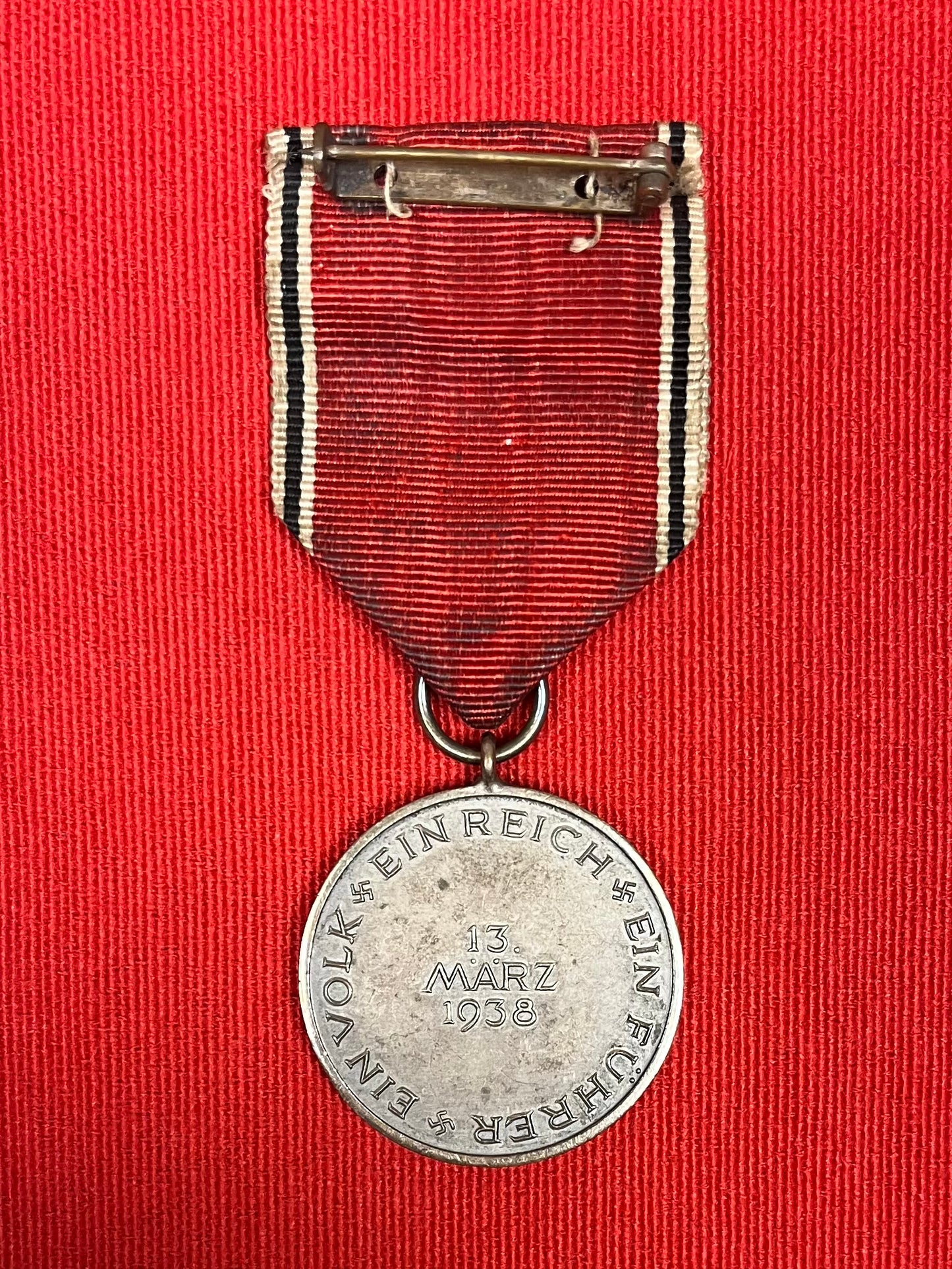 Authentic WWII Era German Commemorative Medal of 1st March 13, 1938 - Austria Annex