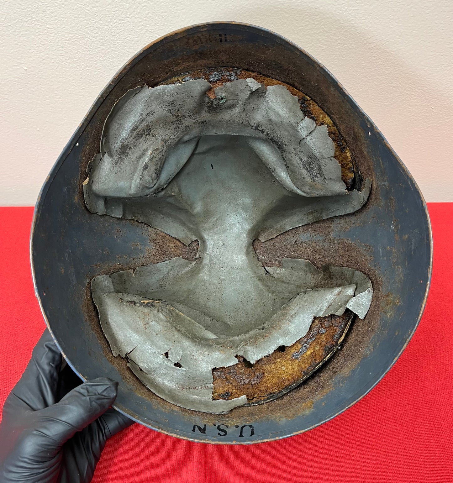 Original U.S. WWII Navy USN MK2 Talker Flak Helmet