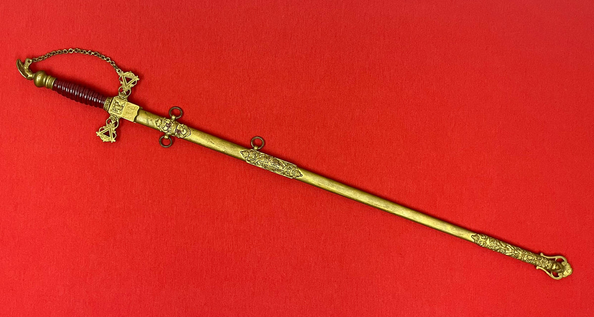 C.1872 Knights of the Golden Eagle Fraternal Masonic Sword - Engraved