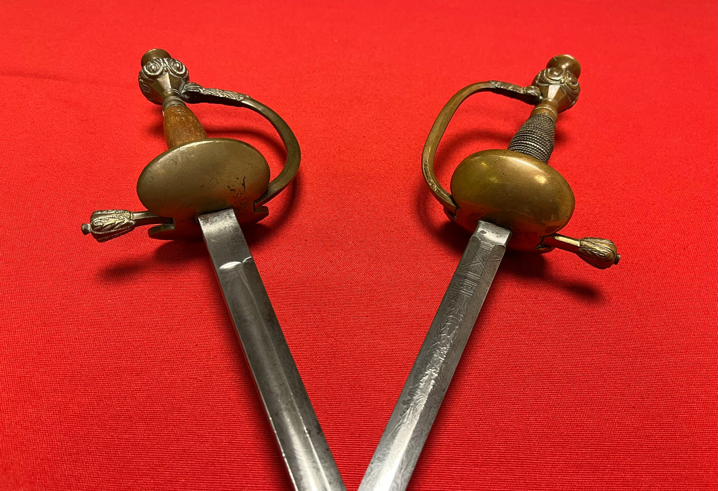 IMPERIAL GERMAN-PRUSSIAN OFFICER’S COURT SWORDS CIRCA 1880-90s ENGRAVED