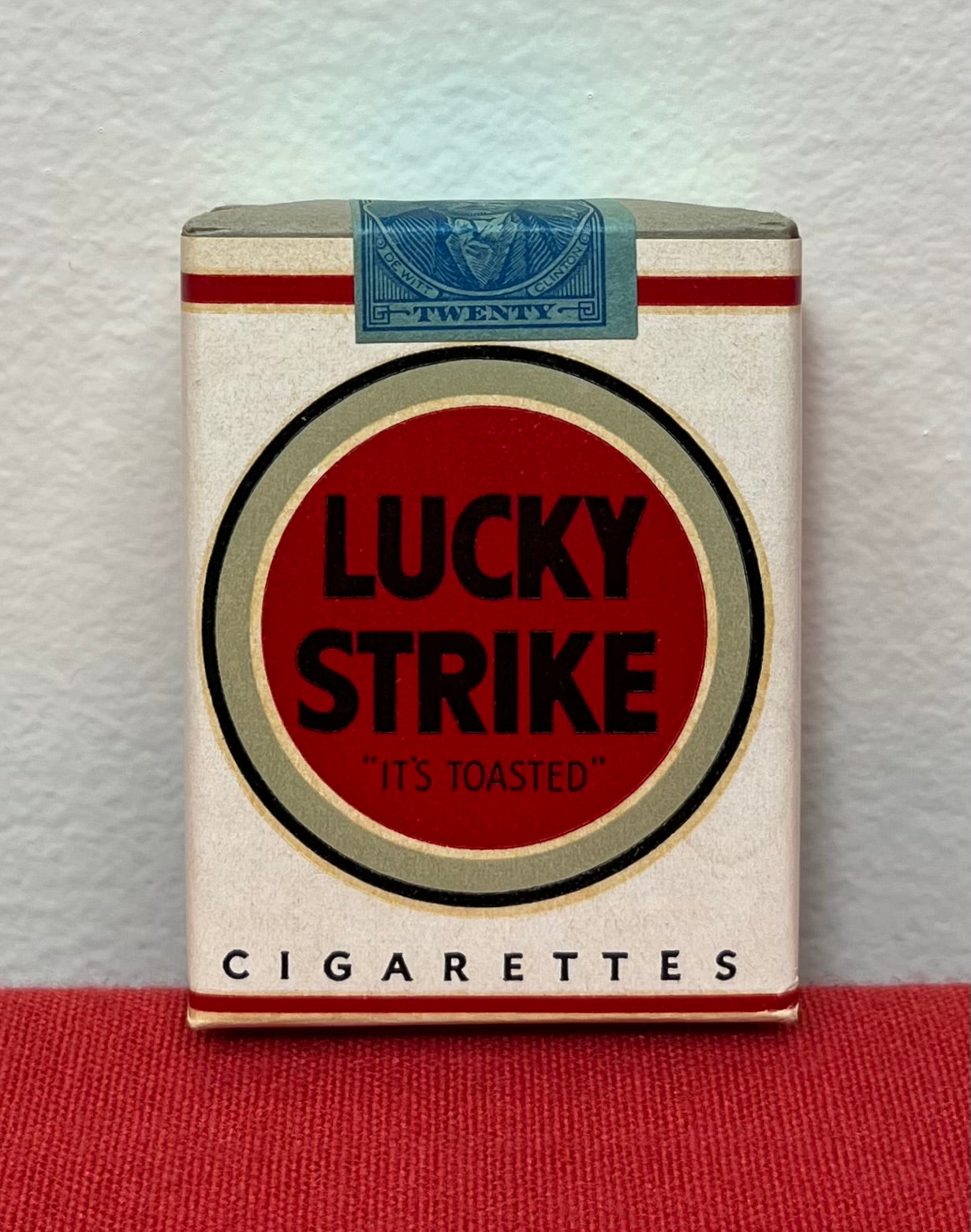 AUTHENTIC WWll ERA LUCKY STRIKE CIGARETTE CARTON & TIN W/ REPRODUCTION PACK