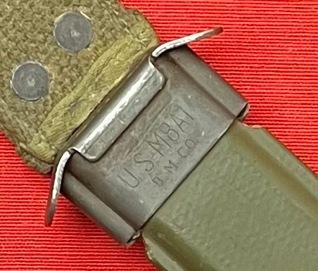 WWII U.S. (EARLY) M8A1 SCABBARD BY BM CO. M3 - AUTHENTIC