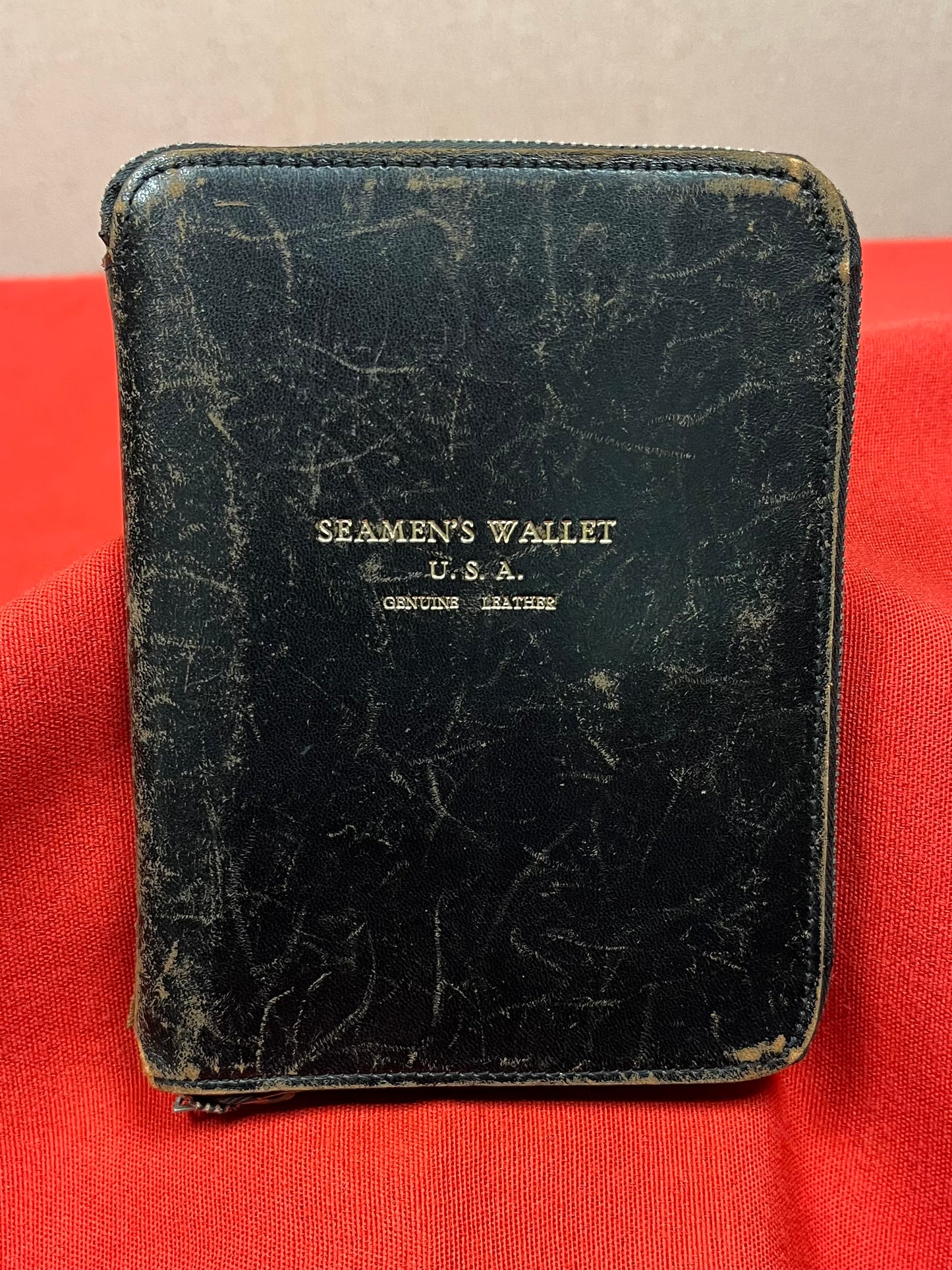 Original U.S. WWII Era Named Merchant Marine Seaman’s Identification Papers & Wallet