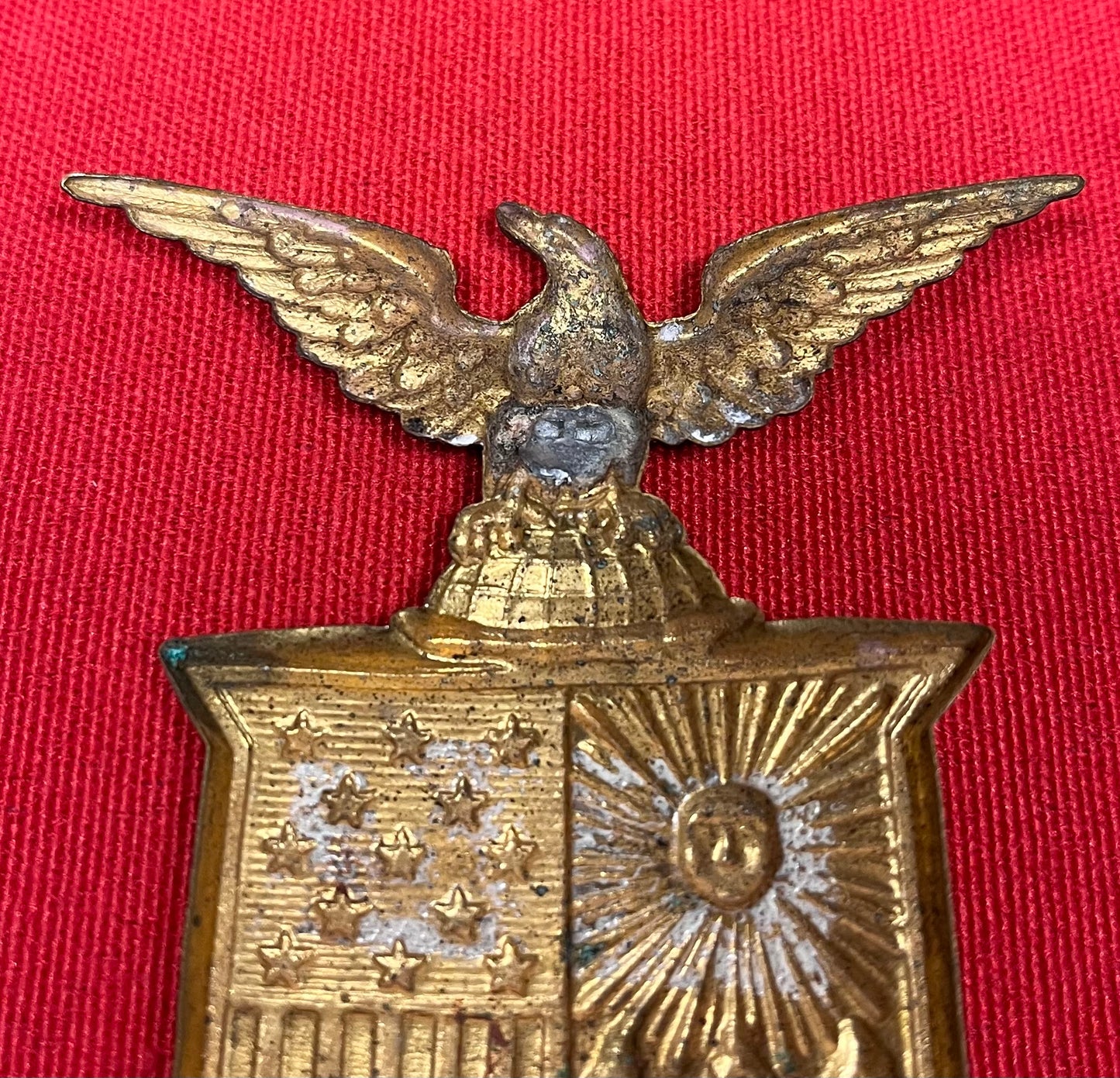 Indian Wars - 74th New York State Regimental Shako/Pith Helmet  Insignia Plate