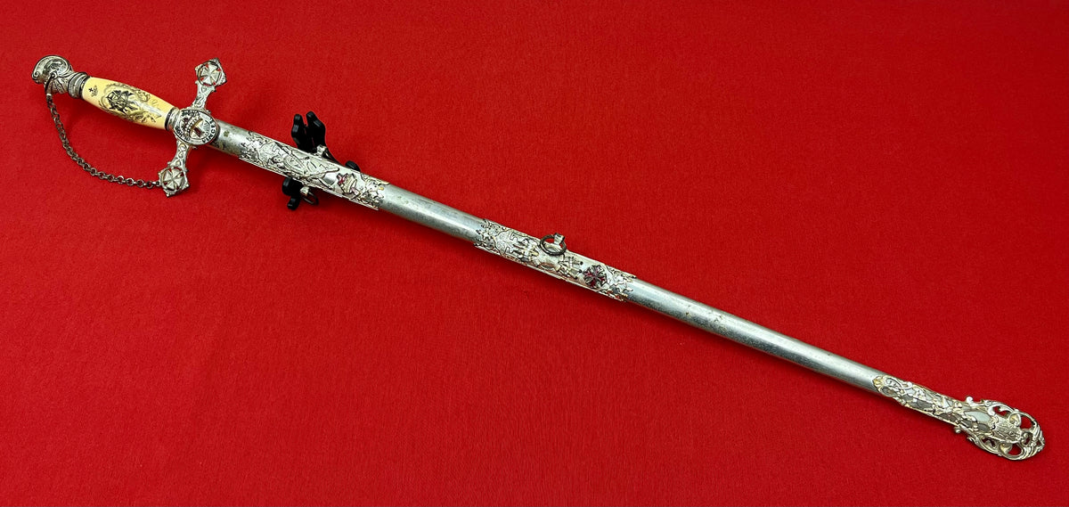 C. 1890 Knights Templar Fraternal Order Sword (Named & Engraved) by M.C. Lilley