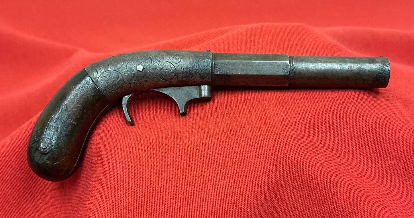 Original U.S. Civil War Era Bacon & Co .34cal Underhammer Rifled Percussion Boot Pistol Circa 1855 Scarce 57 of 500