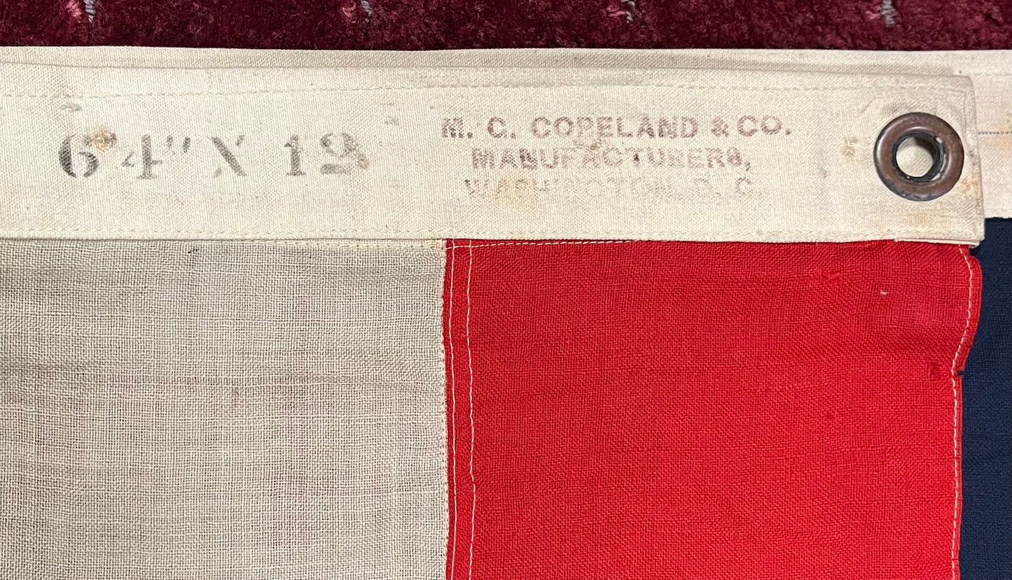 U.S. 45 Star Flag 12’ Spanish-American War Era (1896-1908) Owned by Samuel Rene Gummeré Ambassador of Morocco 1905-09