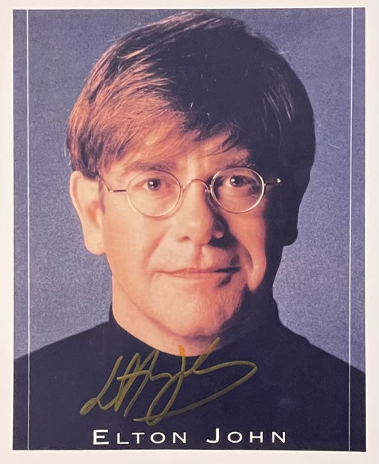 ELTON JOHN SIGNED AUTOGRAPH 8X10 COLOR PHOTO 1995 MADE IN ENGLAND TOUR