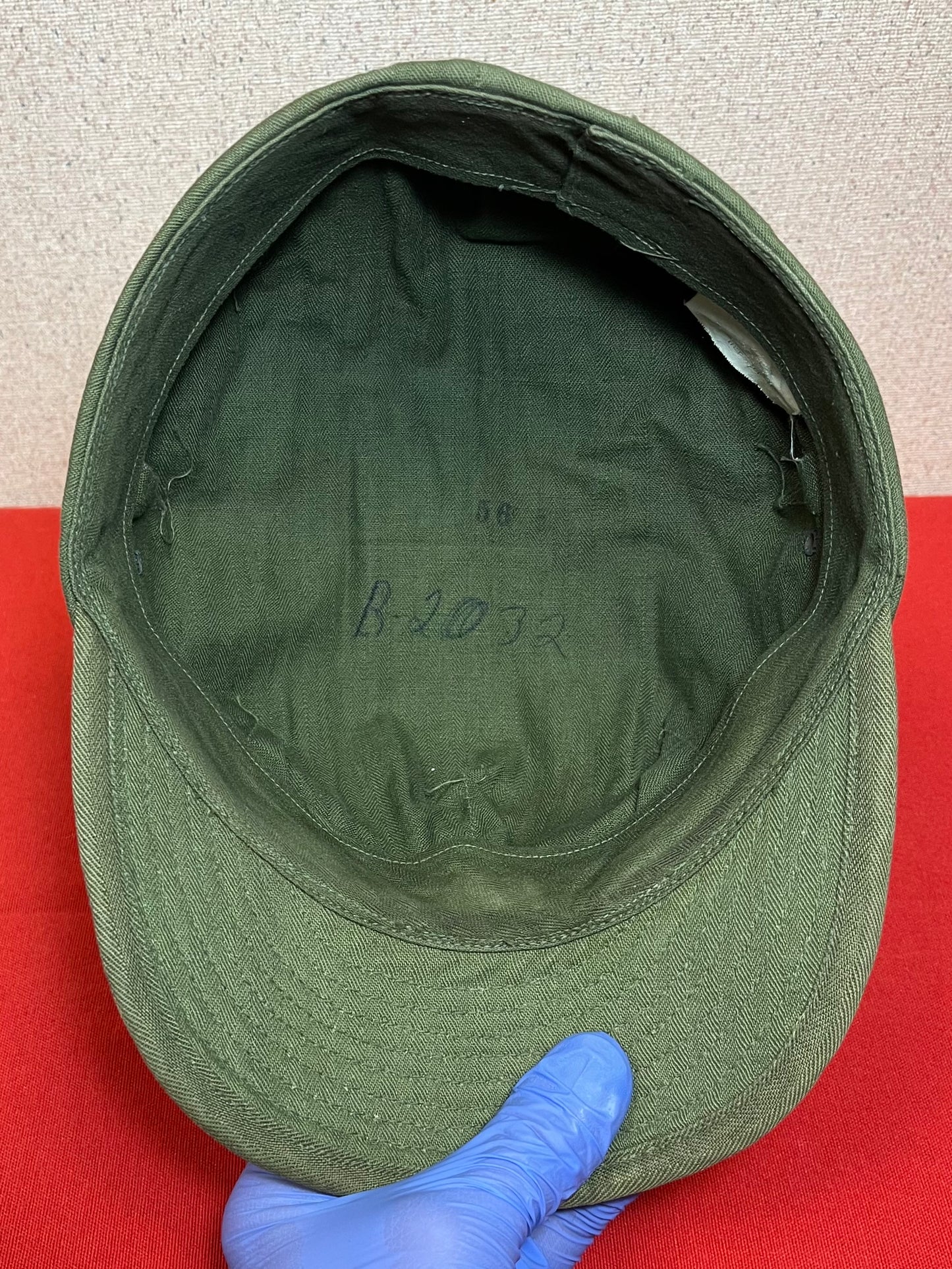 Original U.S. Army Fatique HBT Cap 1945 Pattern