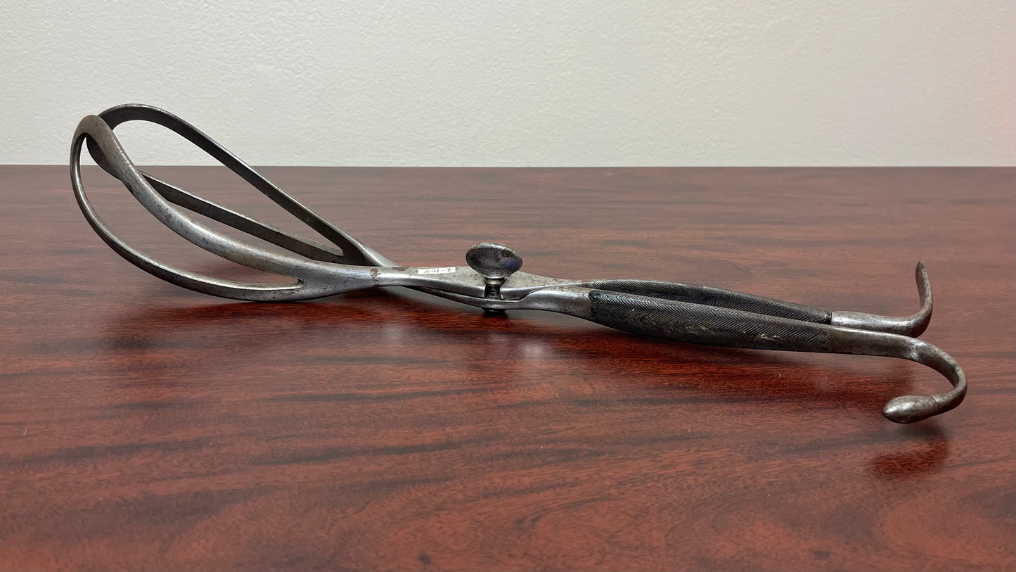 1801-1850 OBSTETRICAL BIRTHING FORCEPS LEVRET - ANTIQUE MEDICAL-CIVIL WAR ERA #6
